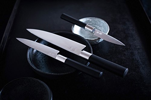 Kai Wasabi - Juego de cuchillos de cocina (3 unidades, 20 cm, cuchillo multiusos de 15 cm, cuchillo de oficina de 10 cm)