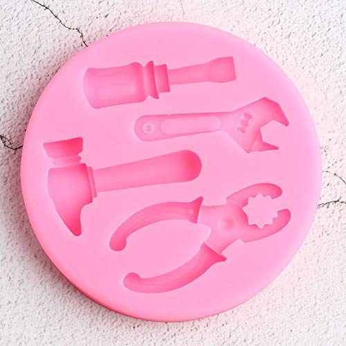 kaige Ferretería Industrial Herramientas Moldes de Silicona de Steampunk Martillo Llave Pasta de azúcar Que adorna la Arcilla de Caramelo de Chocolate Gumpaste Moldes WKY