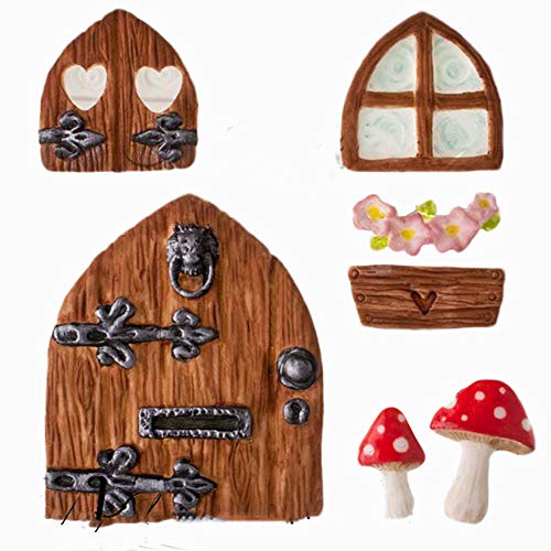 KALAIEN 3D - Molde de silicona para fondant, diseño de casa de hadas