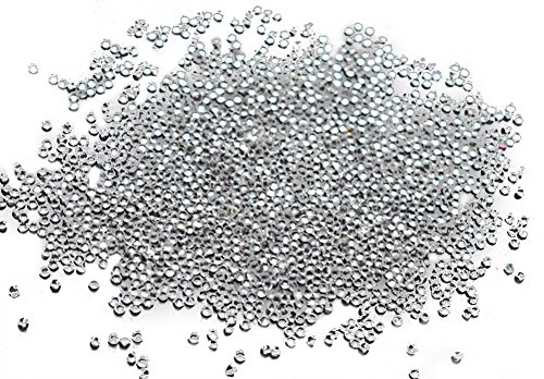 Kanggest 1000Psc Mini Diamantes Cristalinos Rhinestones Piedra Preciosa para el Arte del Uñas Artes de DIY Decoraciones del Teléfono Diámetro 1.2mm (Blanco)