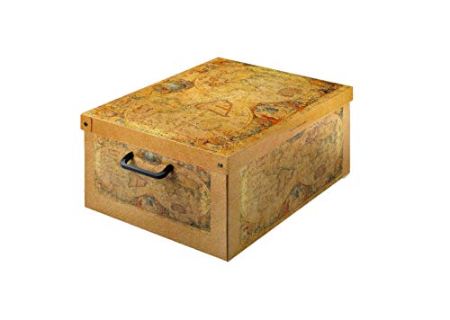 Kanguru Caja de Almacenamiento en cartòn Lavatelli, Modelo Marco Polo, Media 32x42x21cm