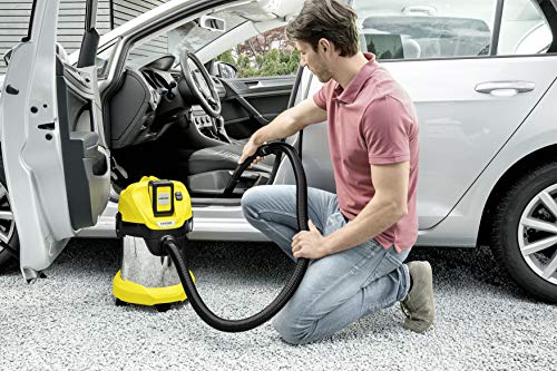 Kärcher Aspirador Multiuso Wd 3 Baterías Premium, 67 W, 17 litros, Sin batería y con control de encendido, Metal, Negro, Amarillo, Model nuevo