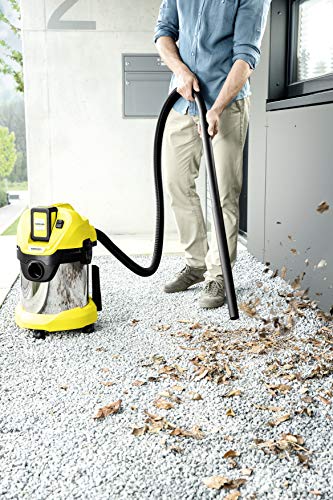 Kärcher Aspirador Multiuso Wd 3 Baterías Premium, 67 W, 17 litros, Sin batería y con control de encendido, Metal, Negro, Amarillo, Model nuevo