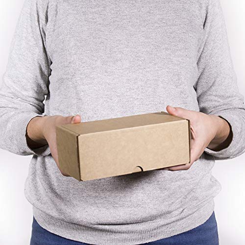 Kartox | Caja de Cartón Kraft Para Envío Postal | Caja de Cartón Automontable para Envío o Almacenaje | Talla M | 20x9x7 | 20 Unidades