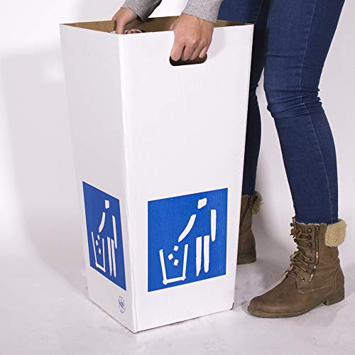 Kartox | Papelera de Cartón de Reciclaje | Automontable | Caja de Cartón para Reciclar | Lote de 2 unidades