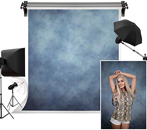 Kate 5x7ft/1.5x2.2m Textura Azul Foto telon de Fondo Solido Retro Color Fondo para Estudio fotografico para fotografia Profesional de Estudio Personal