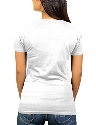 KaterLikoli - Camiseta de manga corta para mujer, diseño de sal y pimienta Blanco M