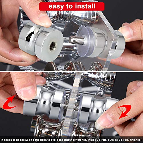 Kbnian 2 pcs Pomo para puertas Tirador de la Puerta de de Baño, Pomo de Acero Inoxidable Manija para Accesorios de Baño,Ideal para Cocina, Armario, Cajón, Puerta del baño, Puerta corredera,etc.