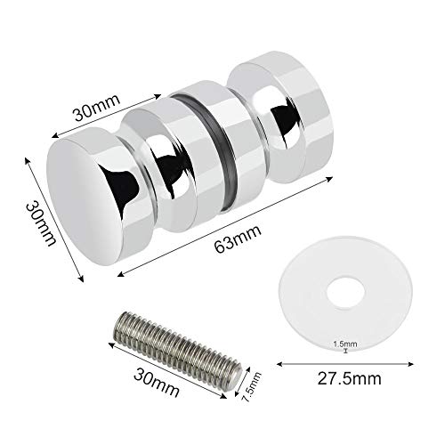 Kbnian 2 pcs Pomo para puertas Tirador de la Puerta de de Baño, Pomo de Acero Inoxidable Manija para Accesorios de Baño,Ideal para Cocina, Armario, Cajón, Puerta del baño, Puerta corredera,etc.