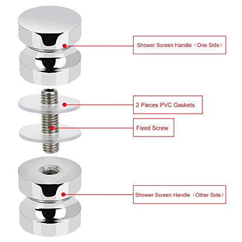 Kbnian 2 pcs Pomo para puertas Tirador de la Puerta de de Baño, Pomo de Acero Inoxidable Manija para Accesorios de Baño,Ideal para Cocina, Armario, Cajón, Puerta del baño, Puerta corredera,etc.