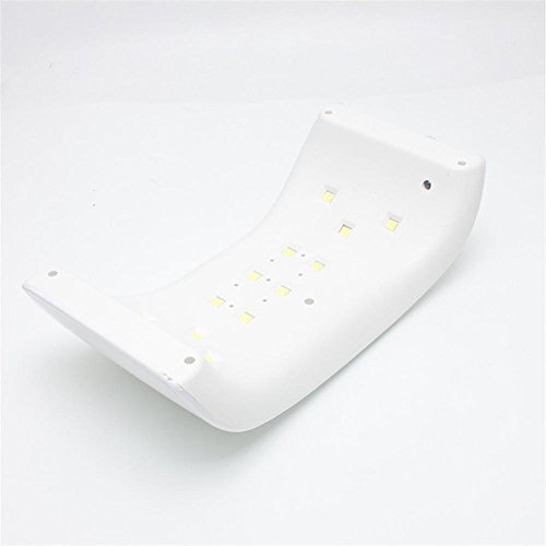 KDLD Secadores de Uñas ® Secador de uñas LED con luz UV 24W con 30S / 60S Curado con temporizador para goma laca y otros Gel Manicura con luz blanca con alimentación USB (blanco)