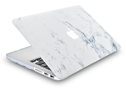 KECC MacBook Pro 13 Pulgadas (2020/2019/2018/2017/2016, Touch Bar) Funda Dura Case Cover MacBook Pro 13.3 Ultra Delgado Plástico {A2289/A2251/A2159/A1989/A1706/A1708} (Mármol Blanco)