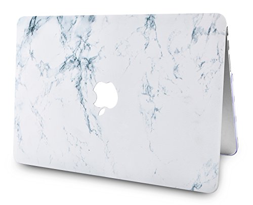 KECC MacBook Pro 13 Pulgadas (2020/2019/2018/2017/2016, Touch Bar) Funda Dura Case Cover MacBook Pro 13.3 Ultra Delgado Plástico {A2289/A2251/A2159/A1989/A1706/A1708} (Mármol Blanco)