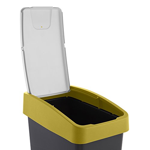 keeeper magne Cubos de Basura, PP/TPE, Amarillo, 10 litros (para Bolsas de 18-20 l)