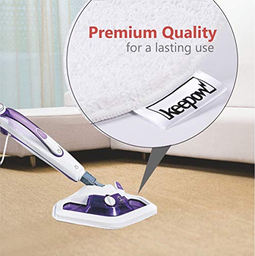 KEEPOW 5 Almohadillas Lavables para aspiradora Polti Vaporetto PAEU0332, Color Blanco
