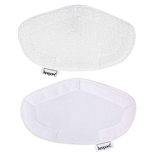 KEEPOW 5 Almohadillas Lavables para aspiradora Polti Vaporetto PAEU0332, Color Blanco