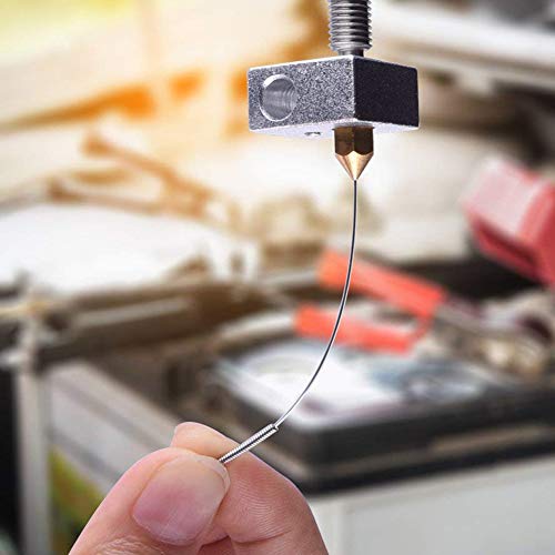 KeeYees Kit de Limpieza de Boquilla para Impresora 3D, 10pcs 0,4mm Agujas Limpiador de Boquillas de Extrusor con Pinzas, Alternativa de Brocas para Impresora 3D