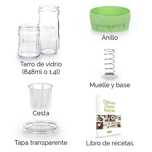 Kefirko Cheese Maker - El set ideal para prepara queso de kéfir en casa (Azúl)