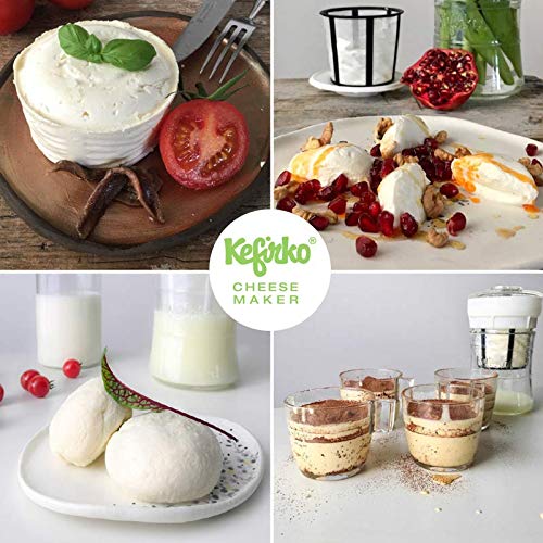 Kefirko Cheese Maker - El set ideal para prepara queso de kéfir en casa (Azúl)