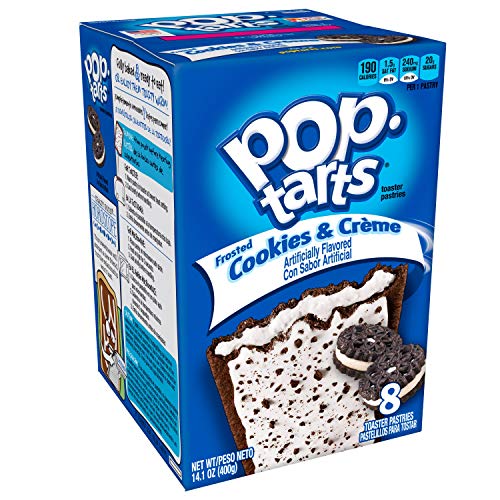Kelloggs Pop Tarts Relleno de Cookies y Nata y Glaseado - 8 Unidades, Pack de 2