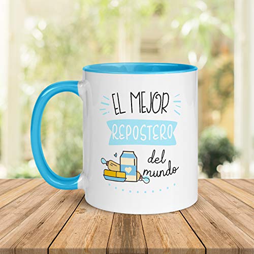 Kembilove. Tazas Desayuno Originales de Profesiones para Regalar a Trabajadores – Taza de Café del Mejor Repostero del Mundo – Regalos Originales para Profesionales 100 Diseños Diferentes