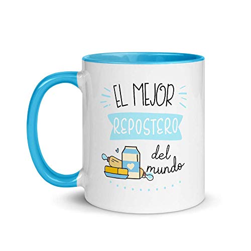 Kembilove. Tazas Desayuno Originales de Profesiones para Regalar a Trabajadores – Taza de Café del Mejor Repostero del Mundo – Regalos Originales para Profesionales 100 Diseños Diferentes