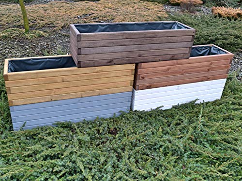 Kena D de 3 Garden Madera Jardinera alta calidad Longitud 60/80/100 cm, palisandro