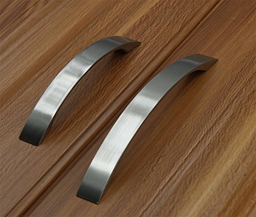 kentop – Tirador Dormitorio Armario Puerta Cocina Gabinete Asa aleación de aluminio de cocina Armario Cajón Puerta Tirador Tiradores tirar, Aleación de aluminio, plata, 160 mm