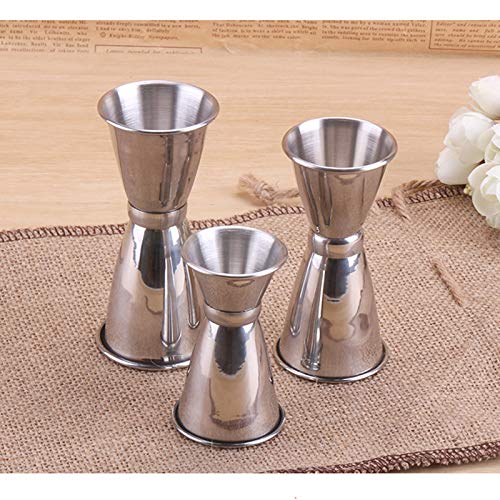 Kentop - Vaso medidor de acero inoxidable para bebidas alcohólicas y cócteles, 30 ml