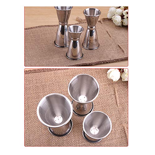 Kentop - Vaso medidor de acero inoxidable para bebidas alcohólicas y cócteles, 30 ml