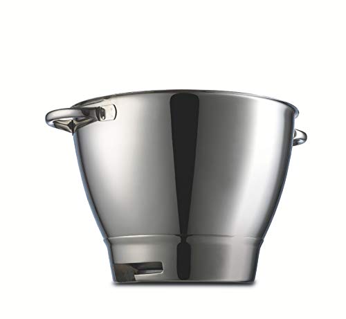 Kenwood 36386A Accesorio Bol con Asas Compatible con Robots De Cocina Major Y Chef, Acero Inoxidable, 6.7 litros, Plateado