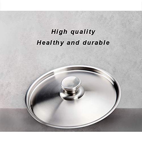 Kerryshop Tapa del Domo 304 Tapa de Acero Inoxidable Tapa del hogar Wok Vapor de Metal con Mango de Material de Grado alimenticio Accesorios Utensilios de Cocina Tapas (tamaño : 28cm)
