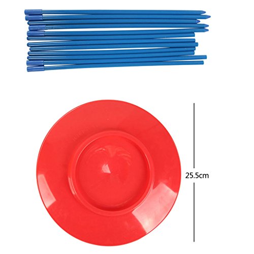 KESOTO 6X Platos De Spinning De Plástico Juego De Palillos Classic Toy Performance Prop Kid Adulto