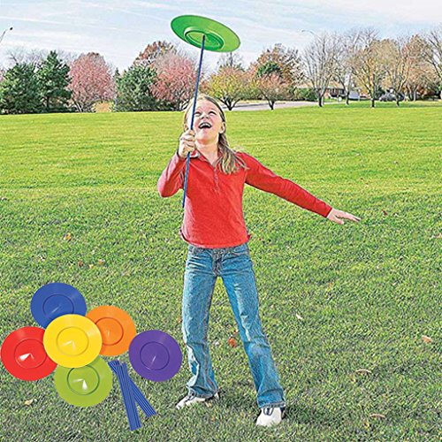 KESOTO 6X Platos De Spinning De Plástico Juego De Palillos Classic Toy Performance Prop Kid Adulto