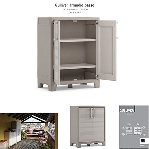 Keter Gullivert Armario bajo, Beige/Arena, 100 x 80 x 44 cm