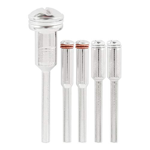 Keyohome - Juego de 62 discos de corte de diamante, vástago de 1/8 pulgadas, rueda de corte mini Dremel con 5 mandriles y 2 destornilladores para piedra de resina de metal y madera