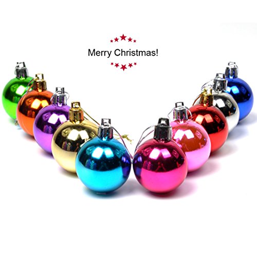 Keysui Bola de Navidad Decoración de Árbol Bola Plástico de Adorno(4cm) Boda Fiesta
