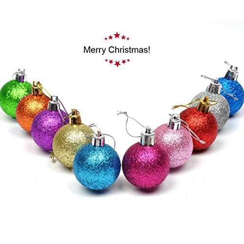 Keysui Bola de Navidad Decoración de Árbol Bola Plástico de Adorno(4cm) Boda Fiesta