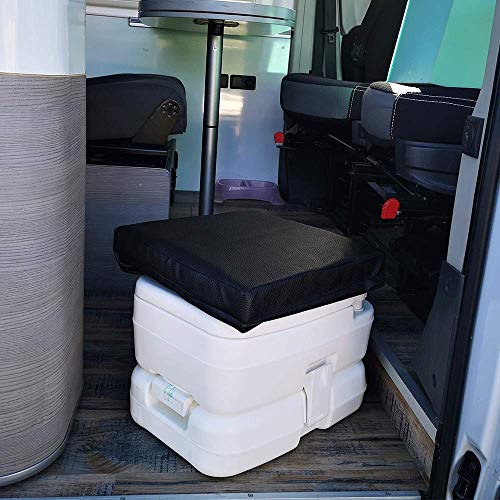 KFoam.es Funda Cubre Potti Polipiel Negro para Porta Potti 335 y Dometic 9L 972