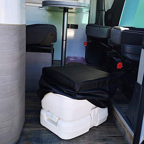 KFoam.es Funda Cubre Potti Polipiel Negro para Porta Potti 335 y Dometic 9L 972