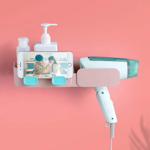 KID LOVE Aseo De Almacenamiento En Rack,De Pared Pelo Secadora Eléctrica De La Suspensión De Aire del Tubo Estante,El Baño Secador De Pelo Titulares Punch-Gratis-e
