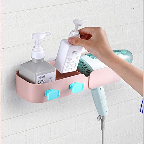 KID LOVE Aseo De Almacenamiento En Rack,De Pared Pelo Secadora Eléctrica De La Suspensión De Aire del Tubo Estante,El Baño Secador De Pelo Titulares Punch-Gratis-e