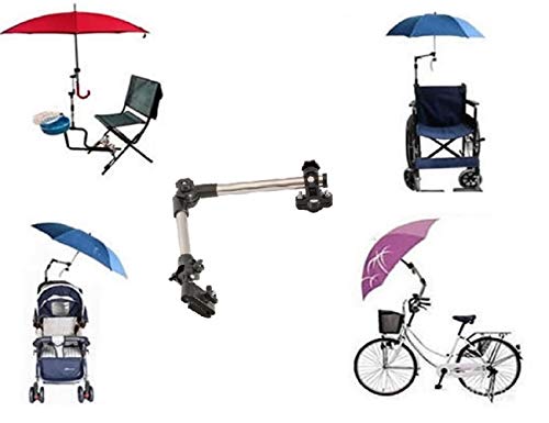 KIKILIVE Paraguas Versa Brella Paraguas para Todas Las Posiciones con Abrazadera Universal,sombrilla de Bicicleta Abrazadera sombrilla Sombra,con Dispositivo de sujeción de Clip de Paraguas