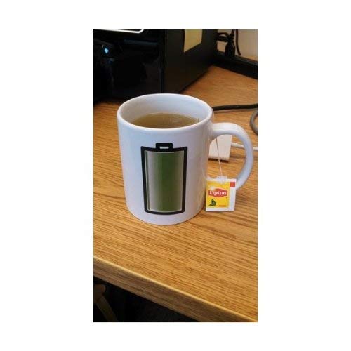 Kikkerland KKCU41 - Taza (Cambia el Color según la Temperatura), diseño de Pila