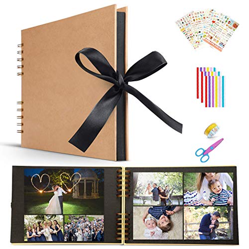 Killow Álbum de Fotos DIY, Libro de Aventura con Accesoro Maravilloso，Pootack Scrapbook-Regalo Ideal para el Día de San Valentín Navidad Aniversario Cumpleaños y Aniversario