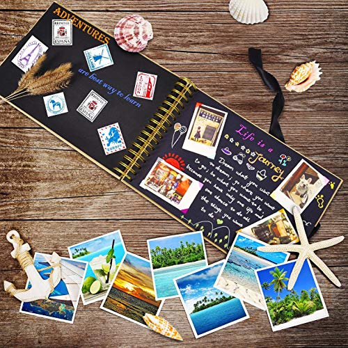 Killow Álbum de Fotos DIY, Libro de Aventura con Accesoro Maravilloso，Pootack Scrapbook-Regalo Ideal para el Día de San Valentín Navidad Aniversario Cumpleaños y Aniversario