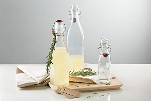 Kilner - Botella vintage, vidrio, Transparente, 8.1999999999999993 x 8.1999999999999993 x 31.8 cm