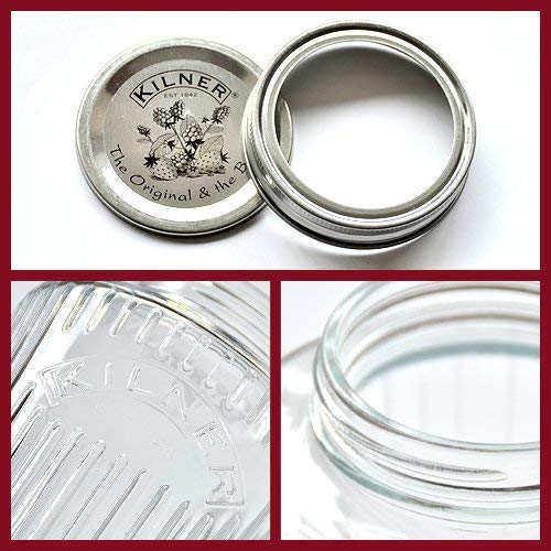 Kilner Vintage - Tarro de cristal con tapa de rosca para almacenamiento de alimentos