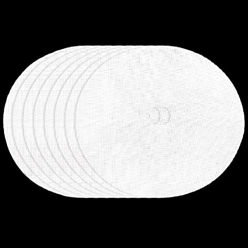 KINBOM 8 Piezas de Lámina de Deshidratación de Silicona Autoadhesiva Reutilizable Deshidratador de Frutas Vaporizador Neto Almohadilla, Utilizada para Secador de Frutas Diámetro 33 cm (Blanco)
