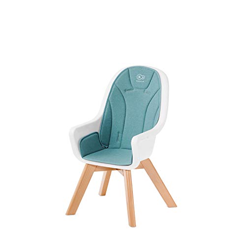 Kinderkraft Trona Bebé TIXI, Silla Alta, Ergonómica, Ajustable, Segura, Turquesa